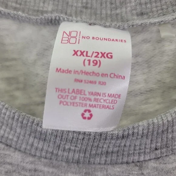 No Boundaries LOVE Sequin Women’s Pullover Sweatshirt – Size Large or 2XL - Picture 4 of 16